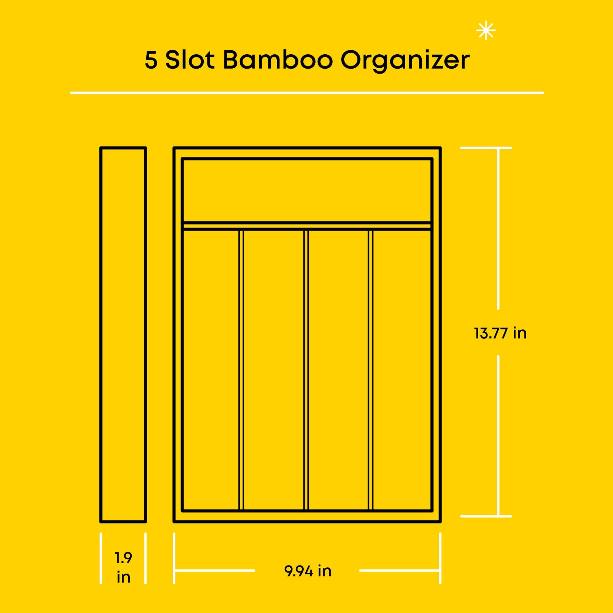 joyjolt-5-compartment-bamboo-drawer-organizer-versatile-storage-for-kitchen-craf image 5