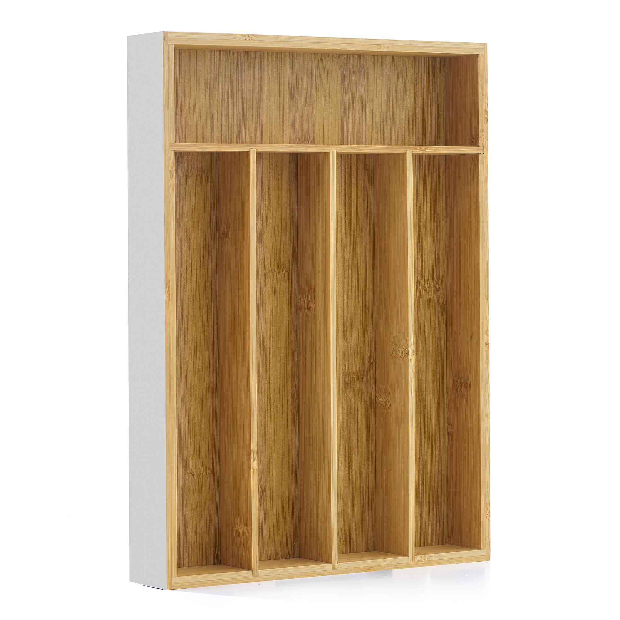 joyjolt-5-compartment-bamboo-drawer-organizer-versatile-storage-for-kitchen-craf image 8