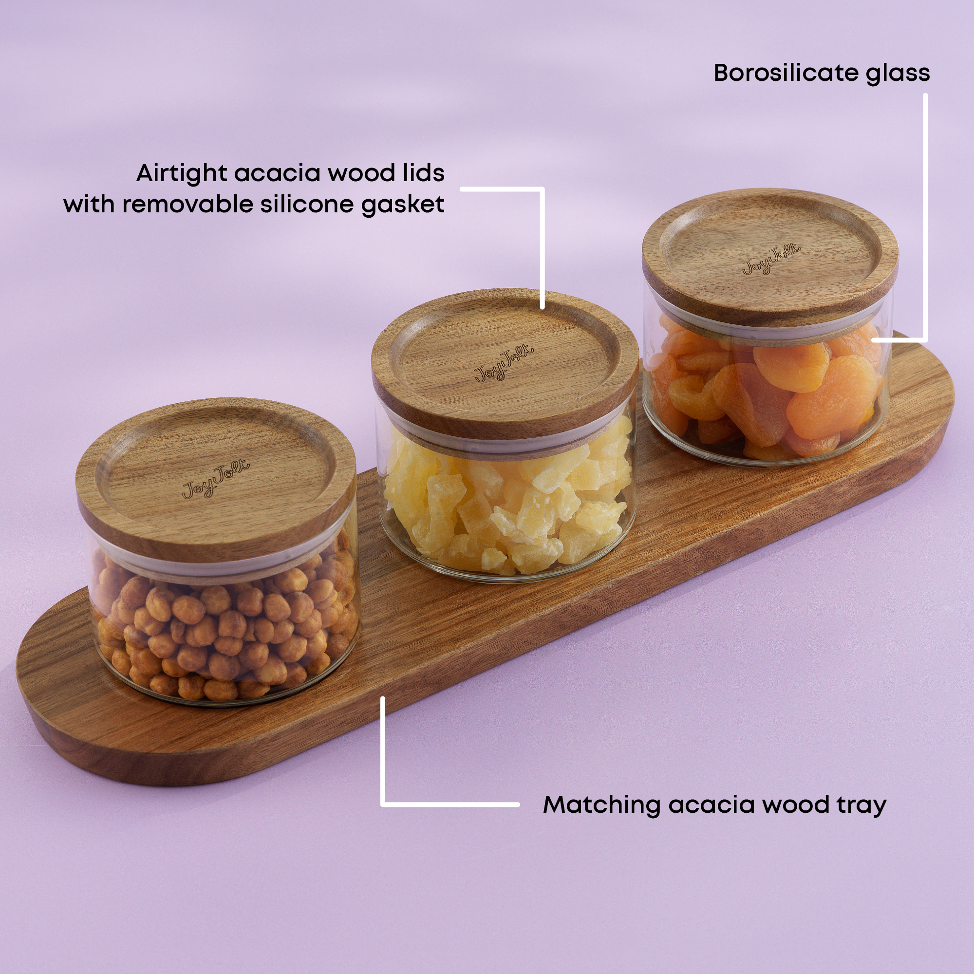 joyjolt-holden-stackable-glass-storage-canister-set-with-wood-lids-and-tray-3-pi image 4