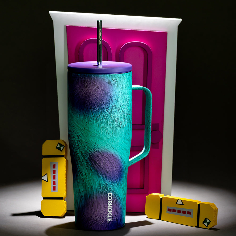 corkcicle-disney-pixar-cold-cup-xl-30-oz-sulley-design-with-handle-and-straw image 2