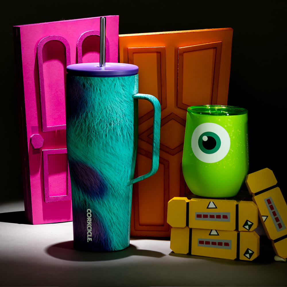 corkcicle-disney-pixar-cold-cup-xl-30-oz-sulley-design-with-handle-and-straw image 6