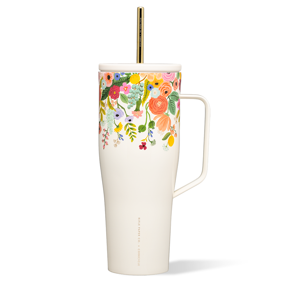 corkcicle-x-rifle-paper-co-cold-cup-xl-30oz-tumbler-with-garden-party-pattern-ha image 1