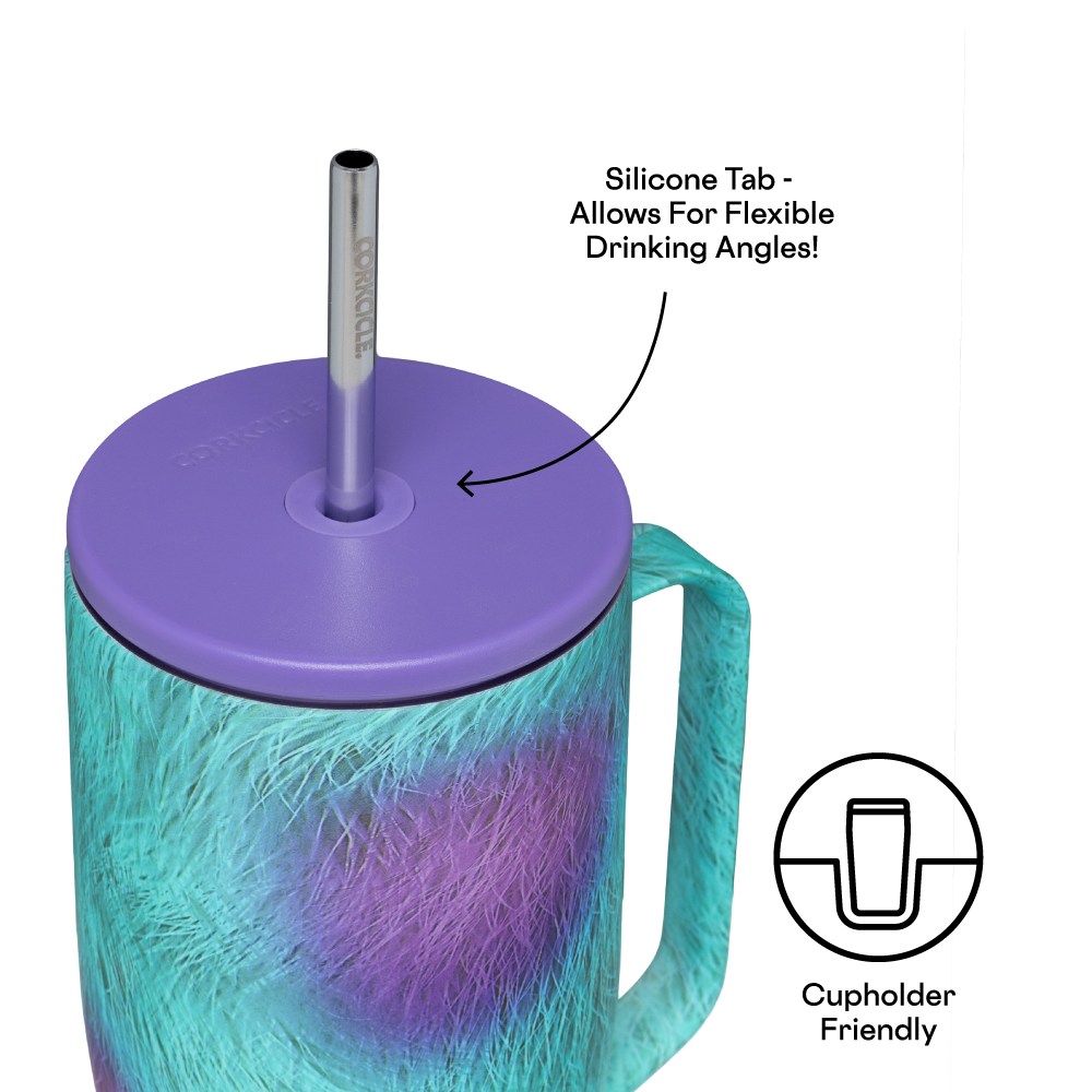 corkcicle-disney-pixar-cold-cup-xl-30-oz-sulley-design-with-handle-and-straw image 3