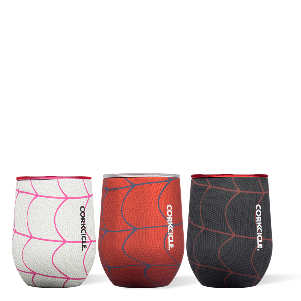 corkcicle-spider-man-stemless-cup-set-3-pack-triple-insulated-stainless-steel-12 image 1