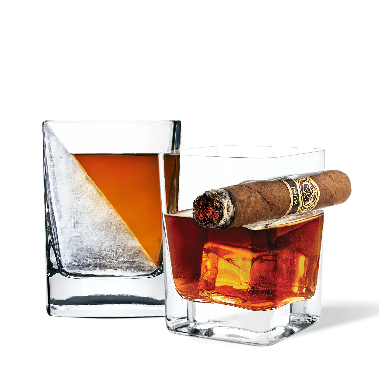 corkcicle-whiskey-wedge-cigar-glass-bundle image 1